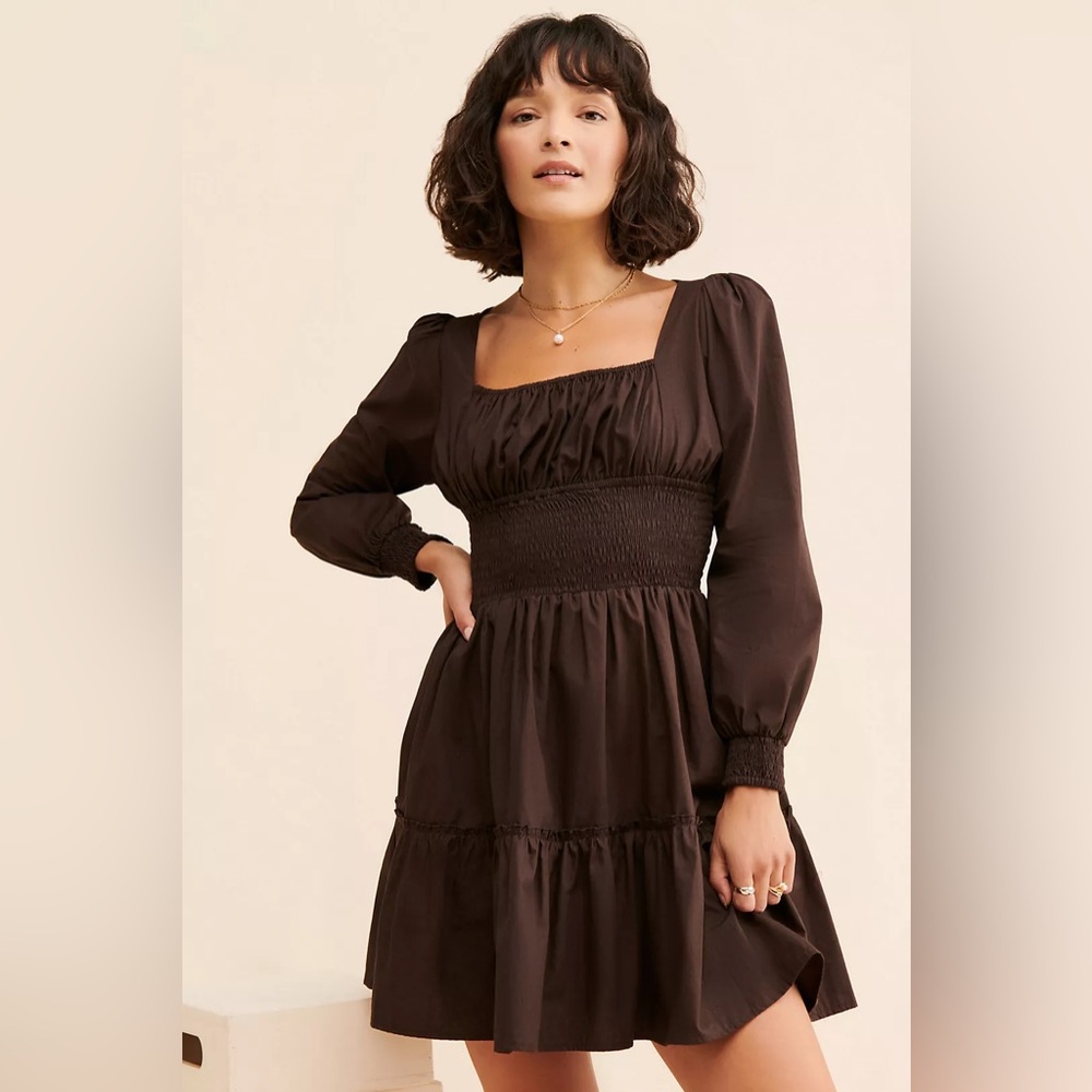 Anthropologie Lusana Dahlia Tiered Mini Dress